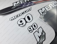 Mercury 90HP ELPTO Two Stroke 1999-2006 USA Flag Edition Outboard Decal Kit